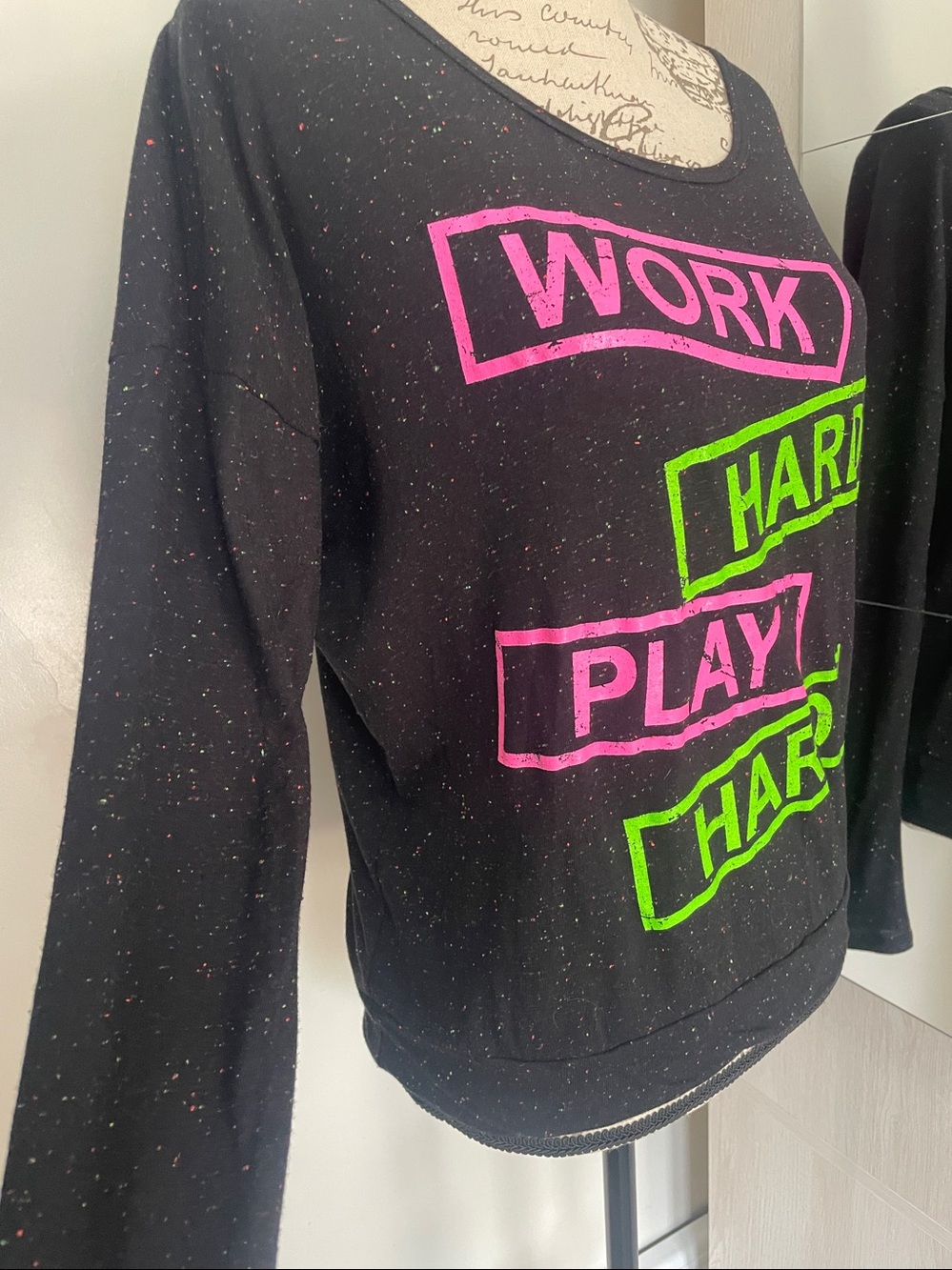 Deb Black Speckled Long Sleeve Shirt